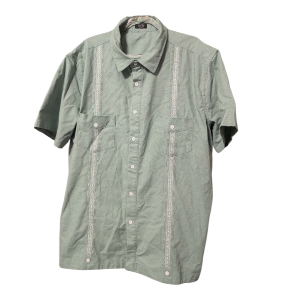COOFANDY Men's Green Short Sleeve‎ Shirt XL